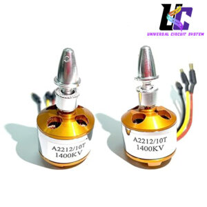 A2212 1400Kv Brushless Outrunner Motor 10T with 3.5mm Male Banana Connectors for RC Aircraft