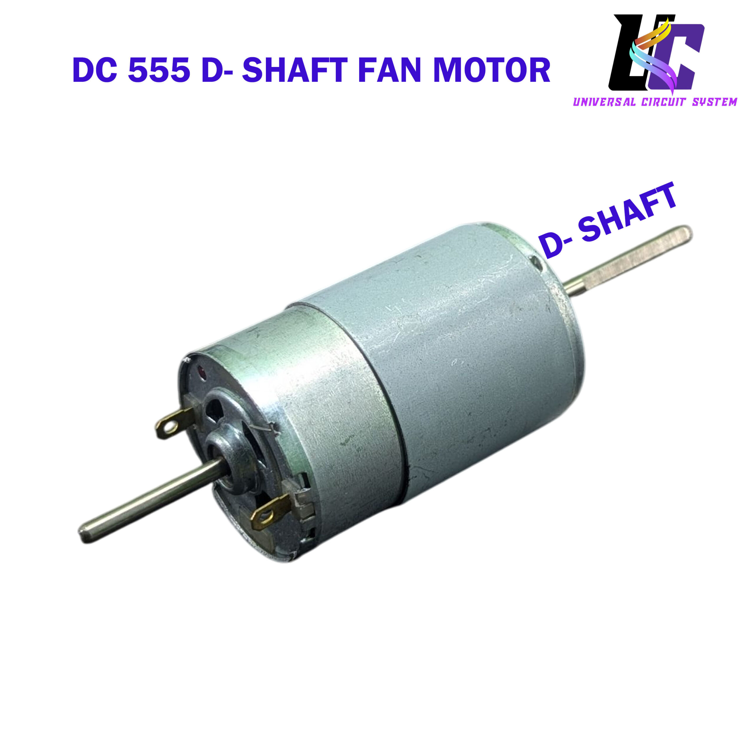 RS555 DC 12V 3.17mm D-Shaft Fan Motor For DC Mini Charger Fan