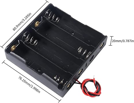 4-slot 18650 battery holder