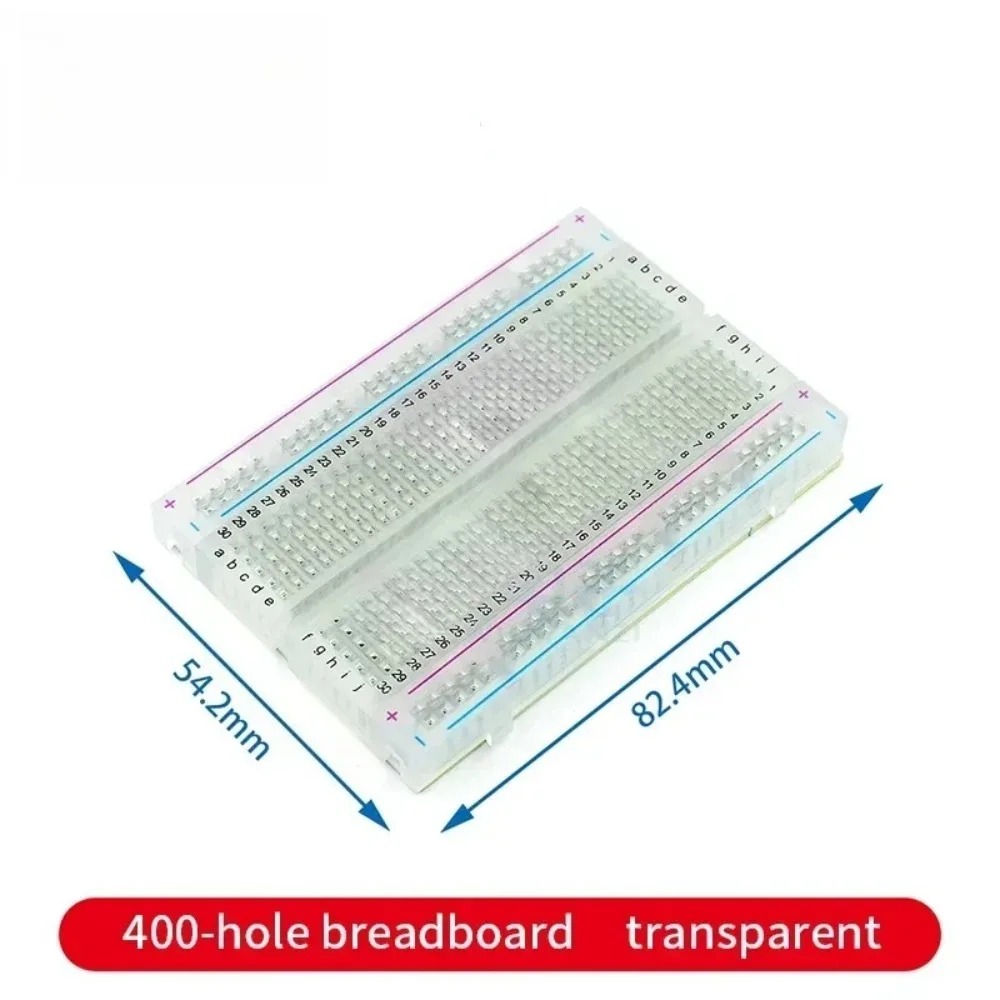 400-point transparent solderless breadboard