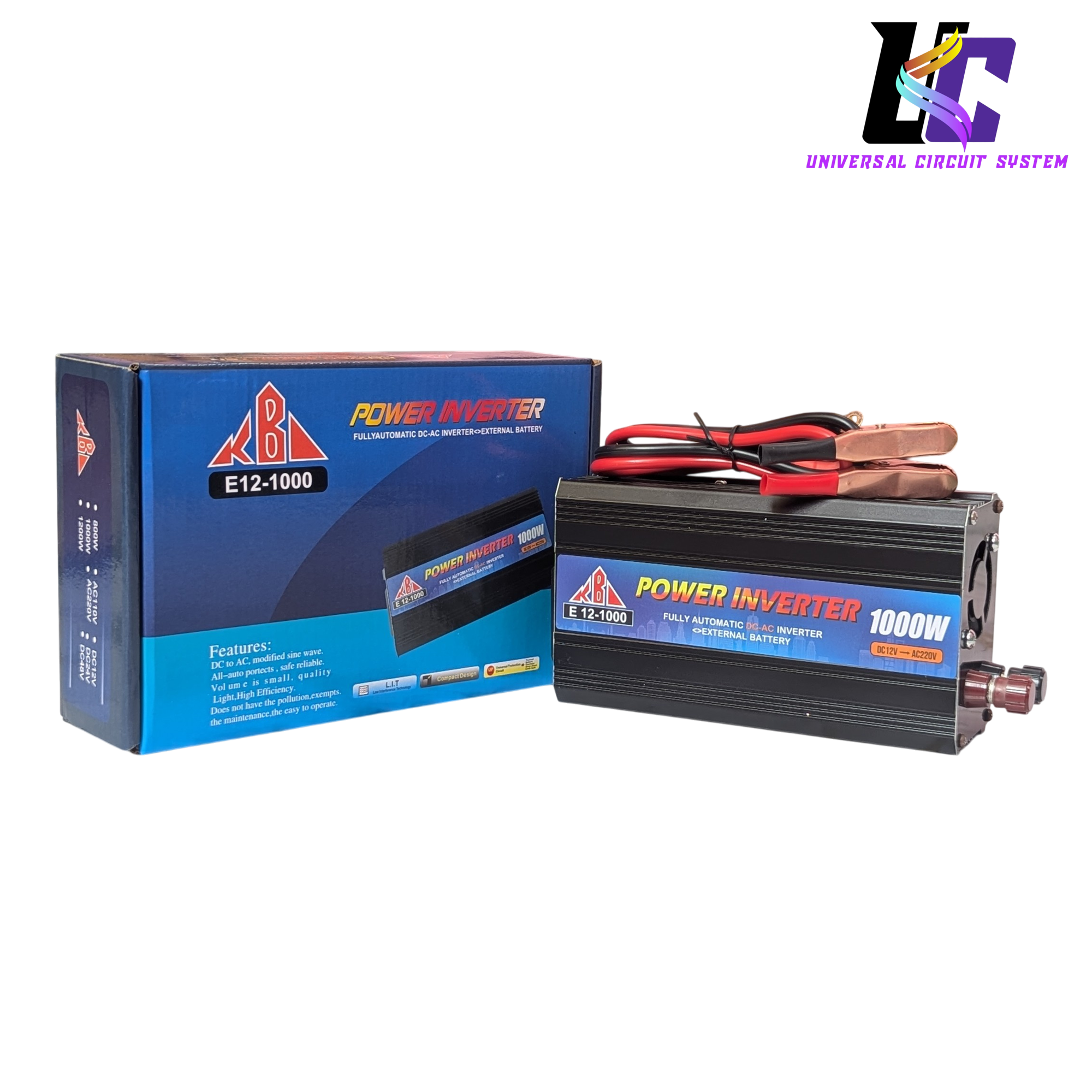 E12-1000 Fully Automatic DC-to-AC Power Inverter (1000W)